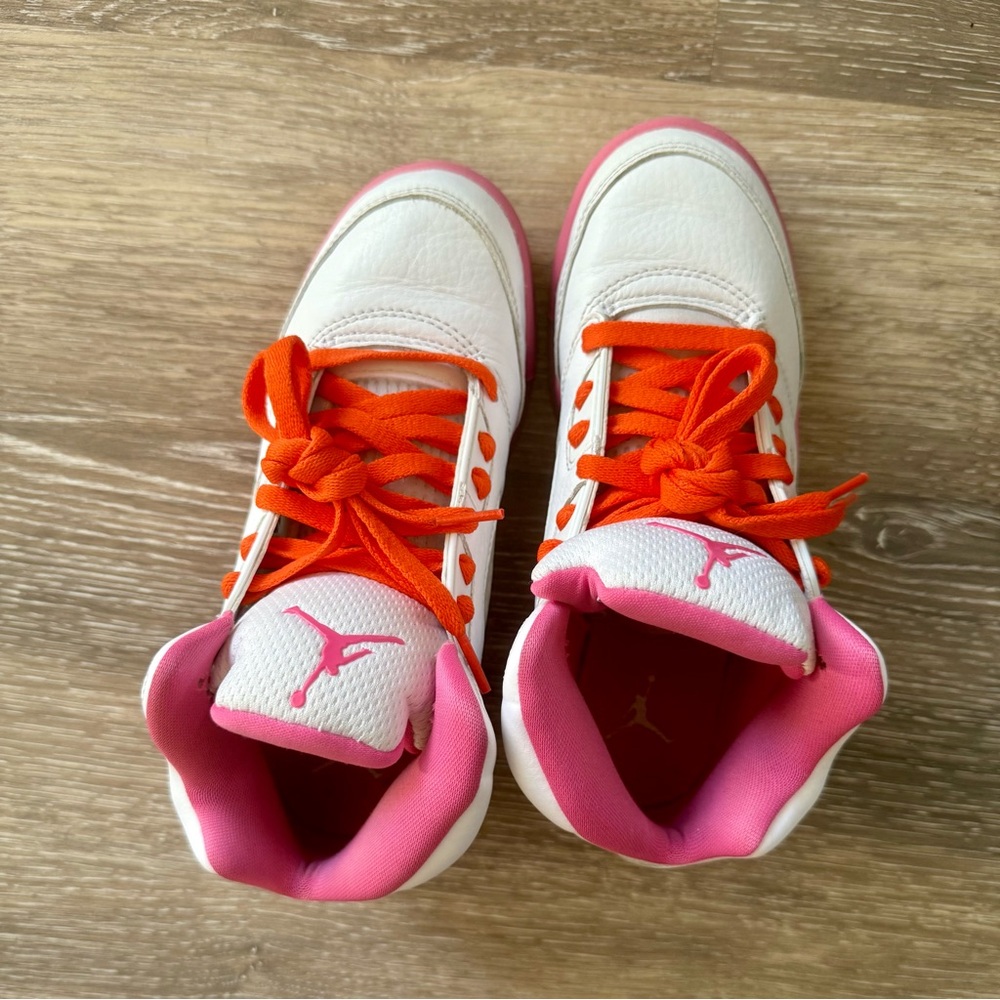 Nike Air Jordan 5 Retro | WHITE•PINKSICLE•SAFETY ORANGE | W 6.5/Y 4.5
